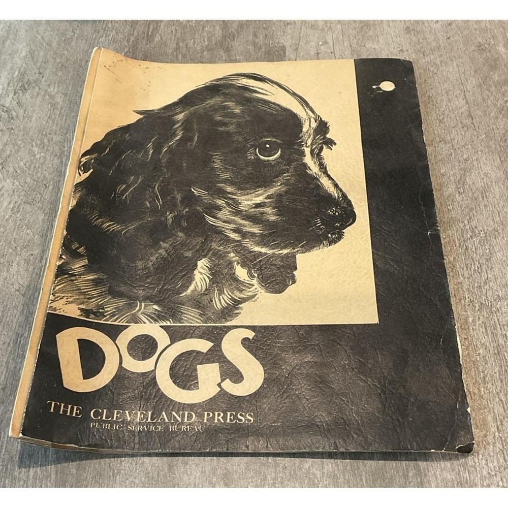 DOGS Puppy Pups 50s 60s Vintage Historic Newspaper Book Paper Cleveland Press